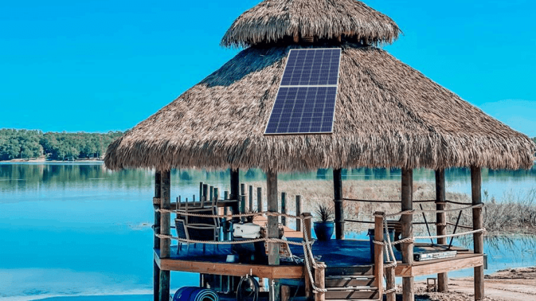 Solar Panel Thatched Roof
