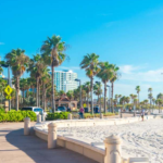 An image of a coast area representing the concept of the best roofing material for coastal buildings.