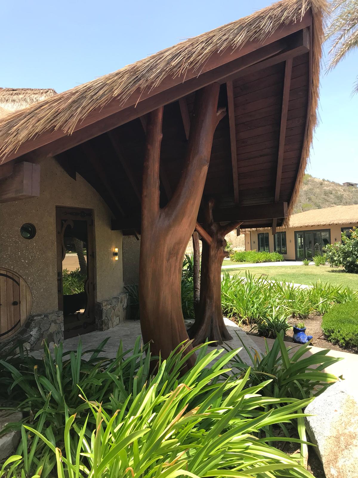 Nut House exterior residence thatch roof capetown wide engineered premium resort close up detail