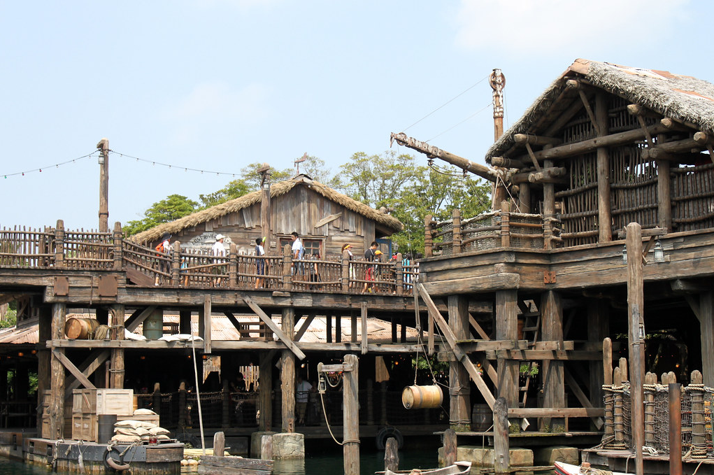 Engineered thatch roofing at Tokyo DisneySea, Japan